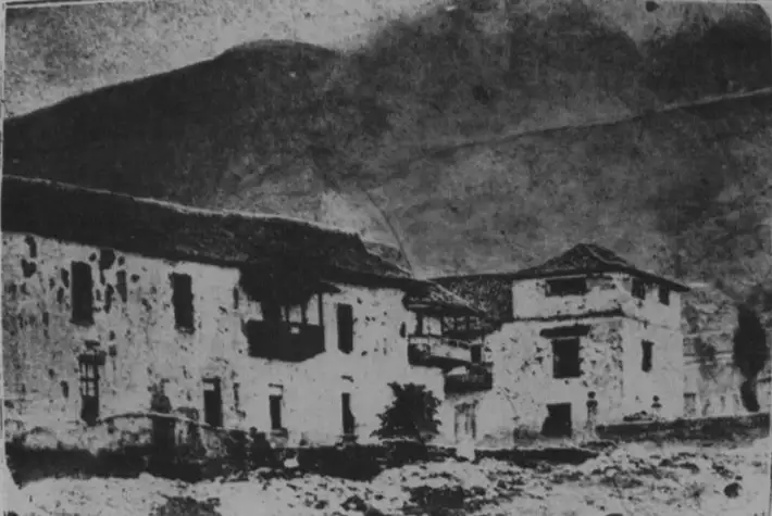 Old photograph of the San Agustín monastery in Bogotá in 1861