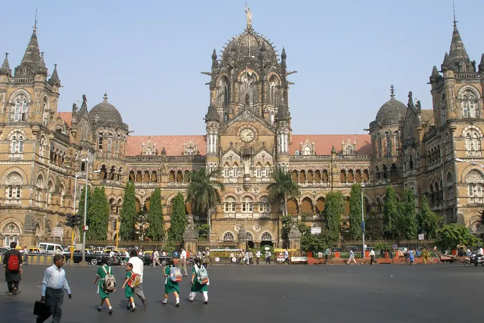 Gothic facade of Chhatrapati Shivaji Maharaj Terminus with its great central dome