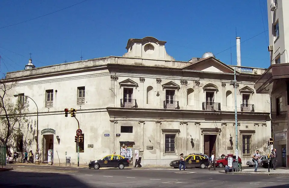 Colonial building of the Manzana de las Luces at the corner of Perú and Alsina