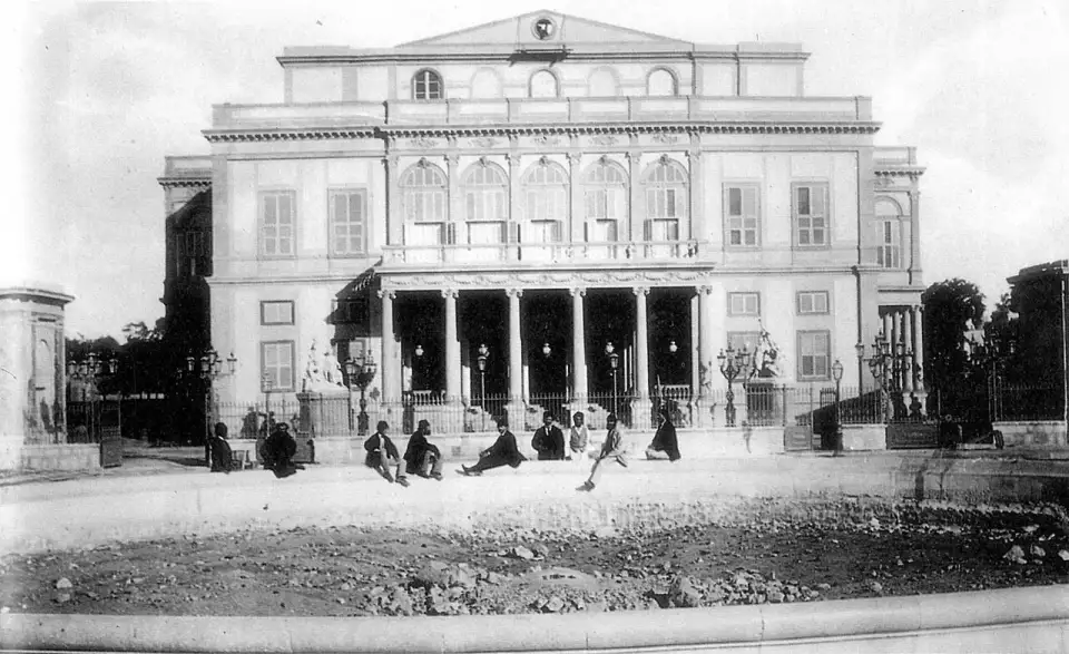 Old photograph of the Khedivial Opera House in Cairo
