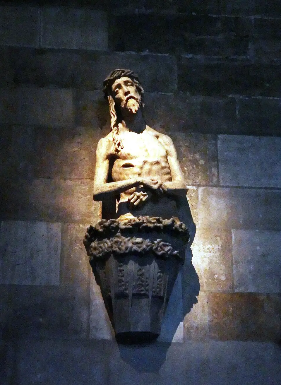 O Zahnwehherrgott, um Cristo de meio corpo coroado de espinhos
